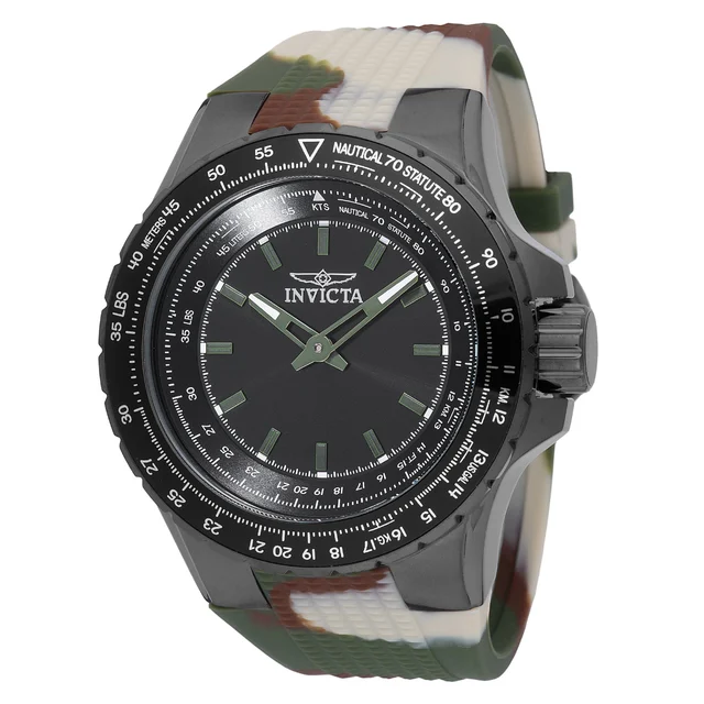 Invicta Open Box Aviator Watch - 50mm, Camouflage (AIC-49666) kol saati