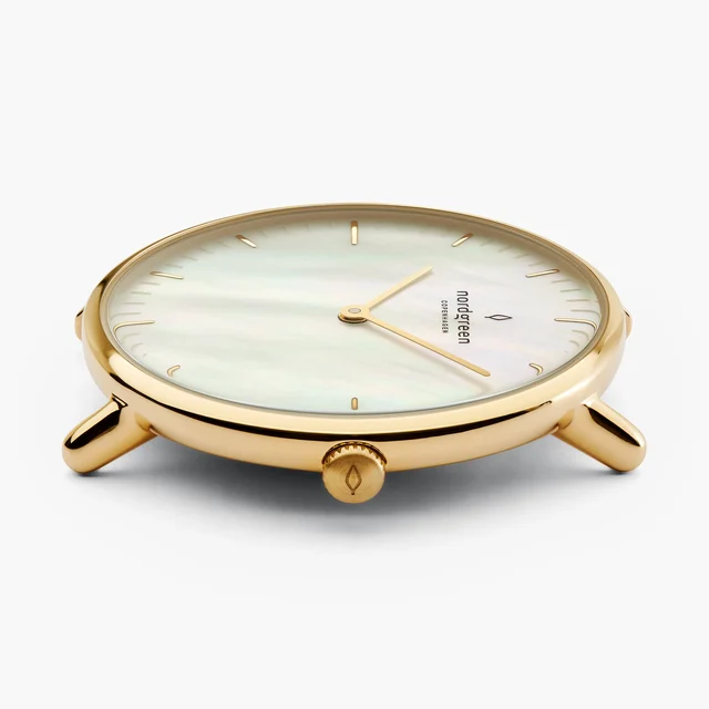 Nordgreen Native 28mm - Gold - Mother of Pearl Dial WATCHNR28GOMP kol saati