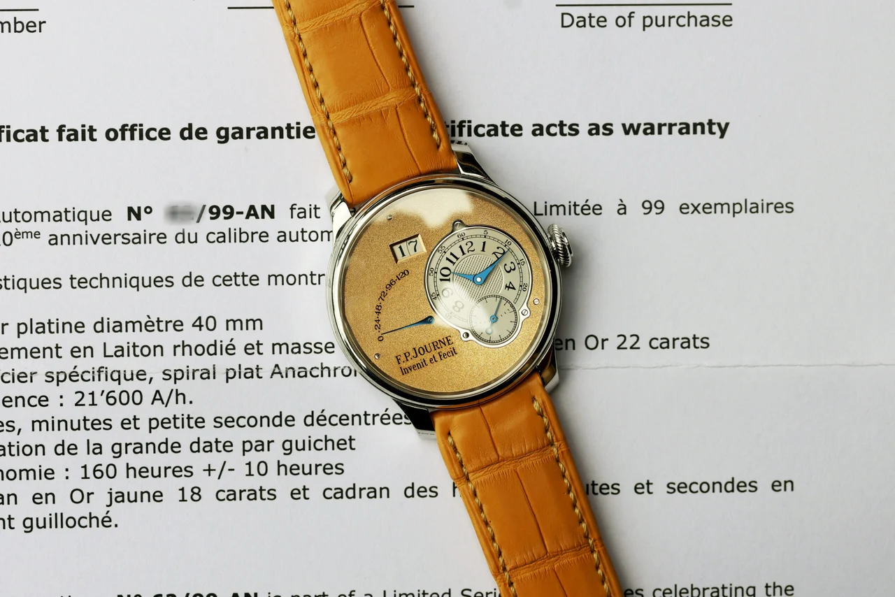 F.P. Journe Automatique 20th Anniversary Reserve de Marche r 40 mm kol saati