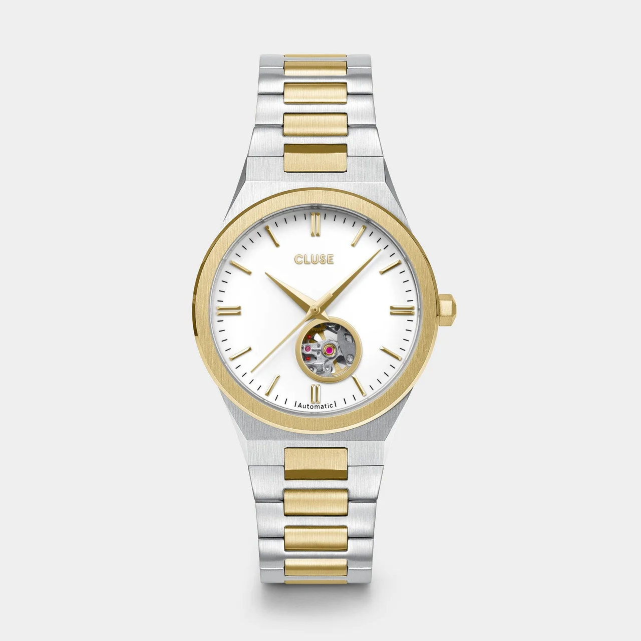 CLUSE Vigoureux Automatic Watch Steel, White, Two-Tone CW24105 33 mm kol saati
