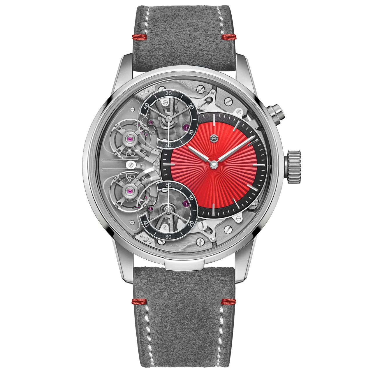 Armin Strom Mirrored Force Resonance Guilloché Red Edition ST25-RF.10.AC.M.A8 43 mm kol saati