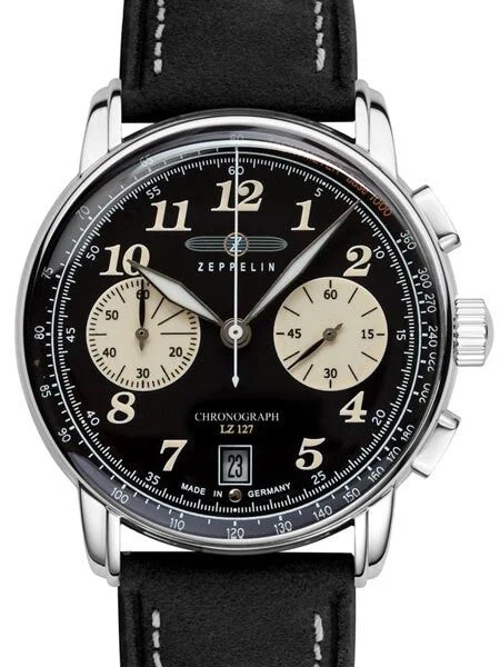 Graf Zeppelin Series Quartz Chronograph Watch with 60-Minute Stopwatch #8674-3 kol saati