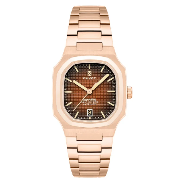 Duxot Colmar Automatic Rose Gold with Copper Brown Dial #DX-2069-55 kol saati