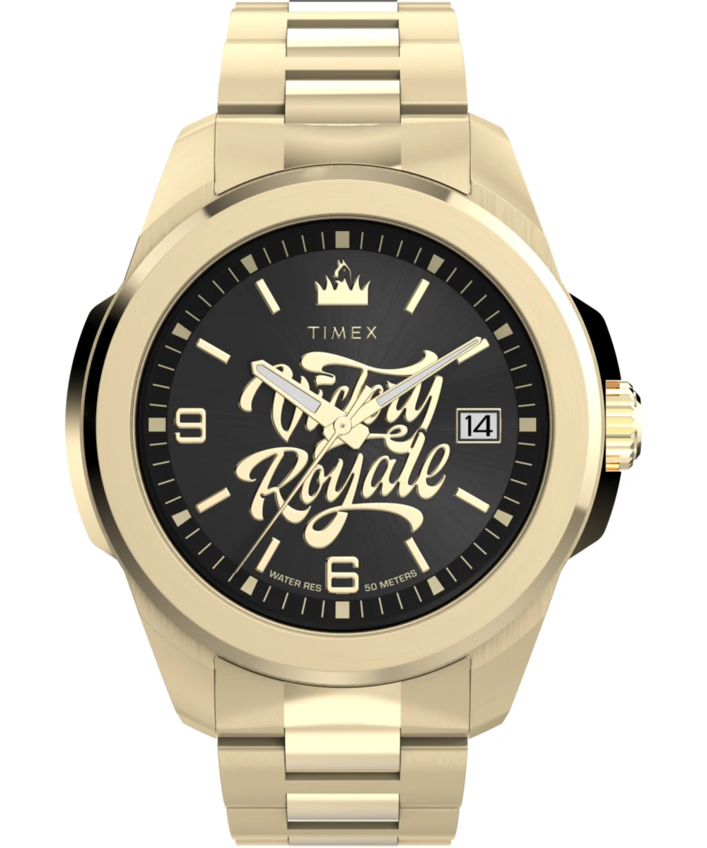Timex Fortnite Essex 45mm Stainless Steel Bracelet Watch TW2Y47200 45 mm kol saati