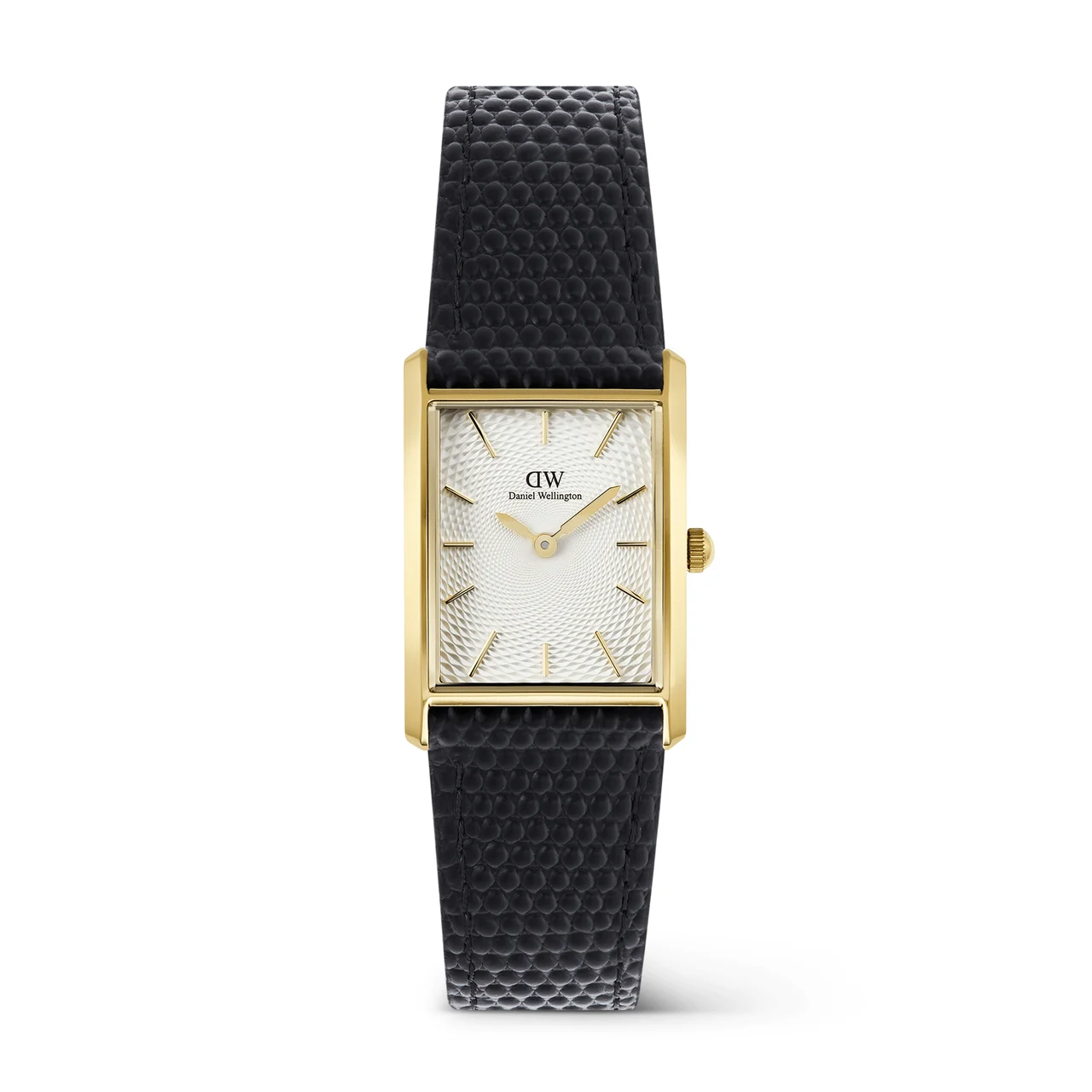 DANIEL WELLINGTON Bound Black Lizard Guilloché Gold DW00100899 kol saati