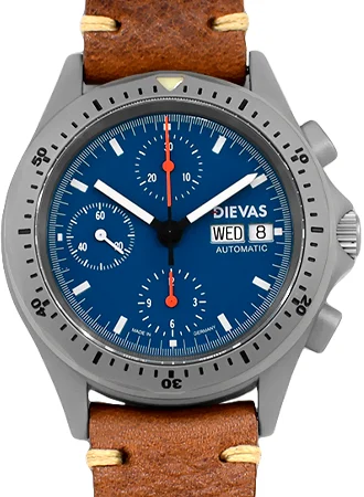Dievas Flieger Chronograph M156 Petrol Blue - Ltd Ed 25pcs FCM156BLU/DI 40 mm kol saati