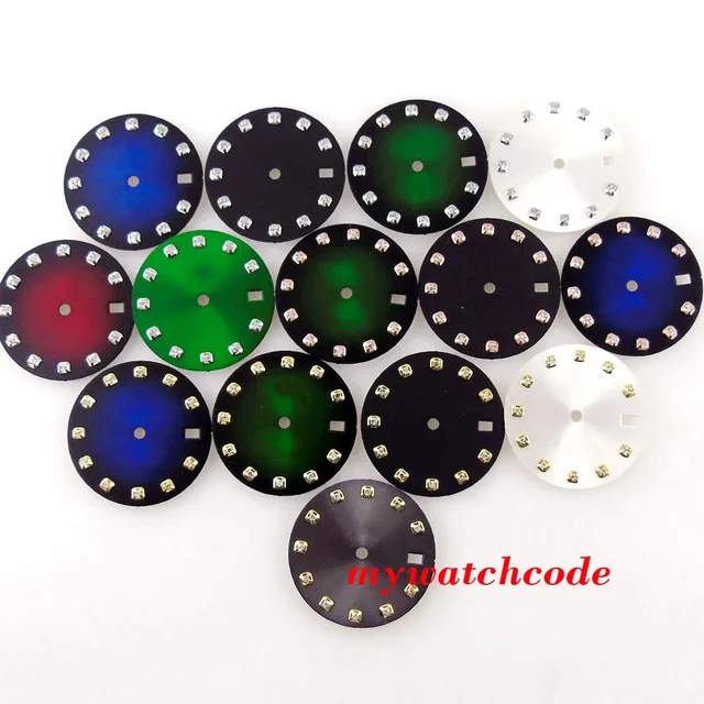 Tandorio Multicolor Gradient/Sunburst Watch Dial Silver/Gold/Rose Gold Diamond Marks Date