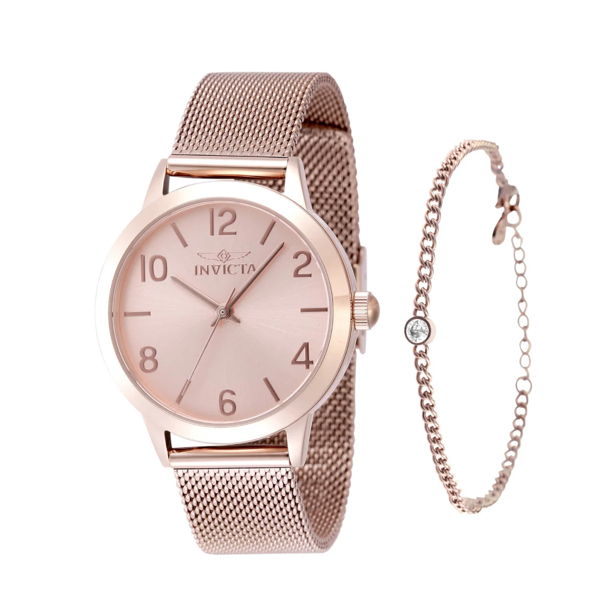 Invicta Wildflower Watch - 34mm, Rose Gold With Bracelet Set (48331) 34 mm kol saati