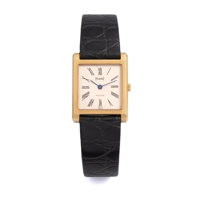 Piaget PIAGET, REF. 908, TANK, LAPIS DIAL, WHITE GOLD kol saati