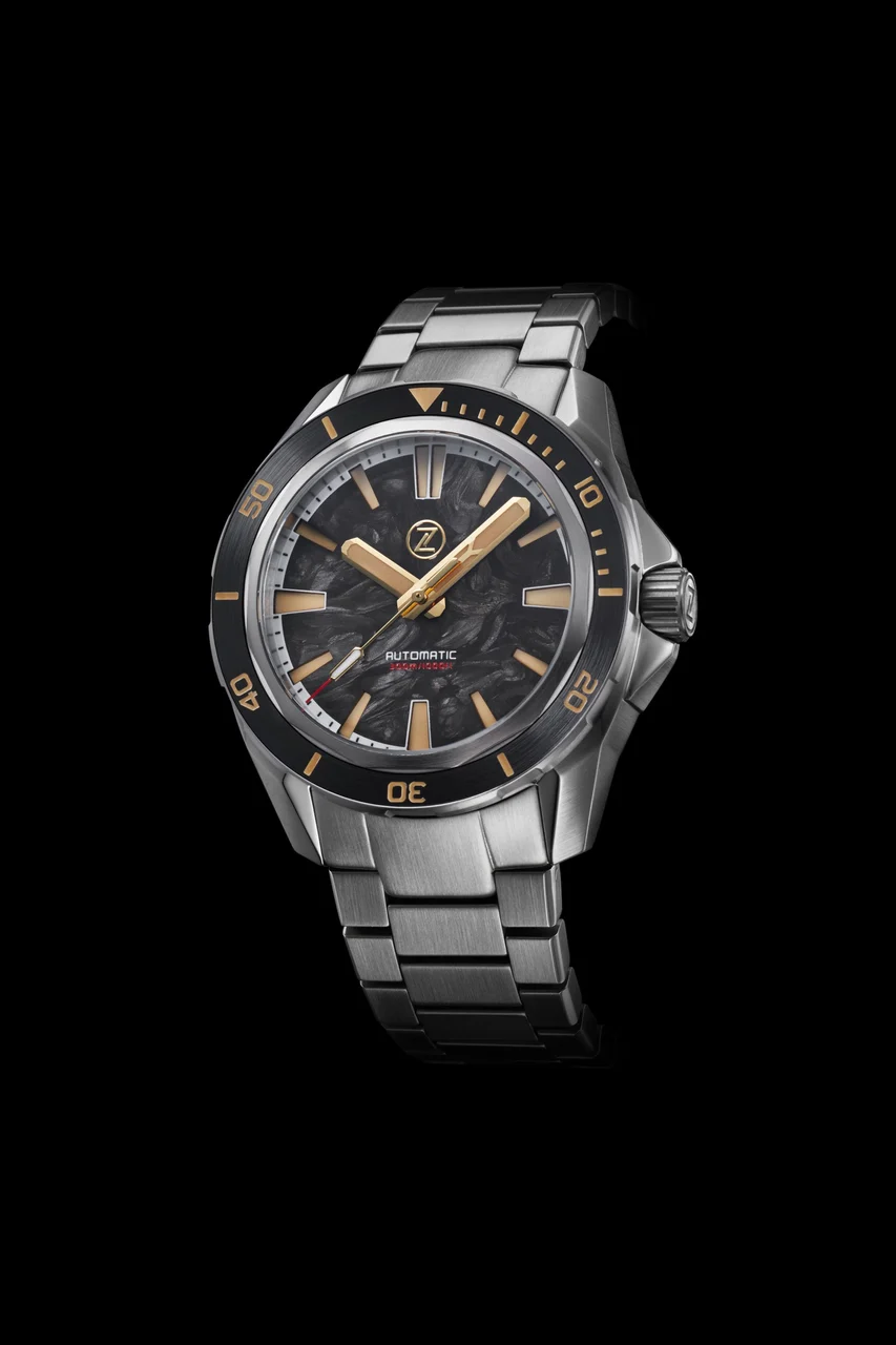 Zelos Swordfish V2 300m Diver Seiko NH35 Forged Carbon 22 mm kol saati