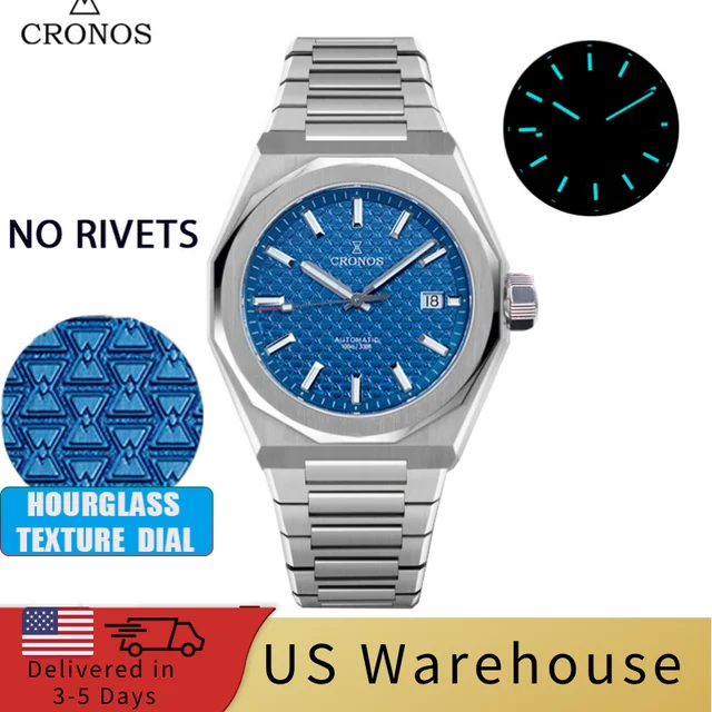 Cronos Watch Store Warehouse★★Cronos 39mm Hourglass Dial PT5000 Men Watch L6028 克诺时-L6028M