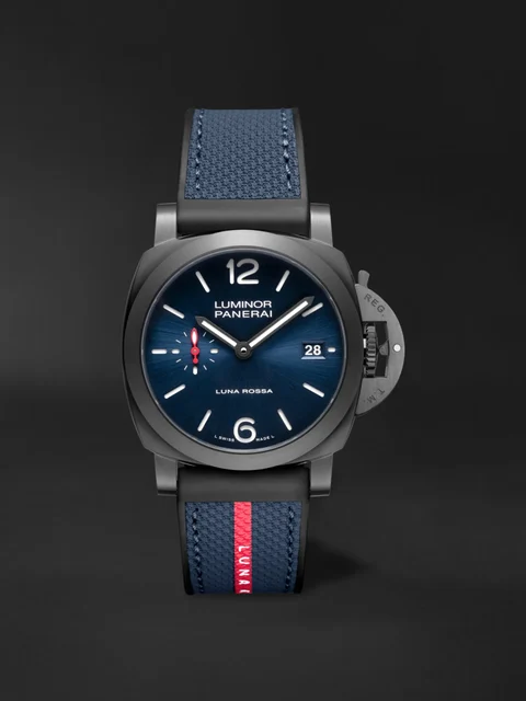 Panerai Luminor Quaranta Steel DLC Luna Rossa PAM01408 kol saati