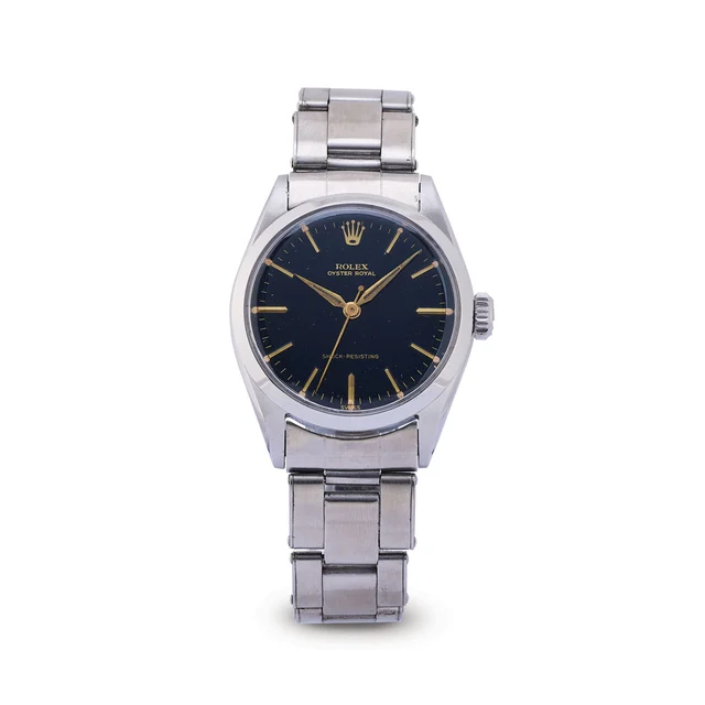 Rolex ROLEX, REF. 6444, OYSTER ROYAL, GILT DIAL, STEEL kol saati