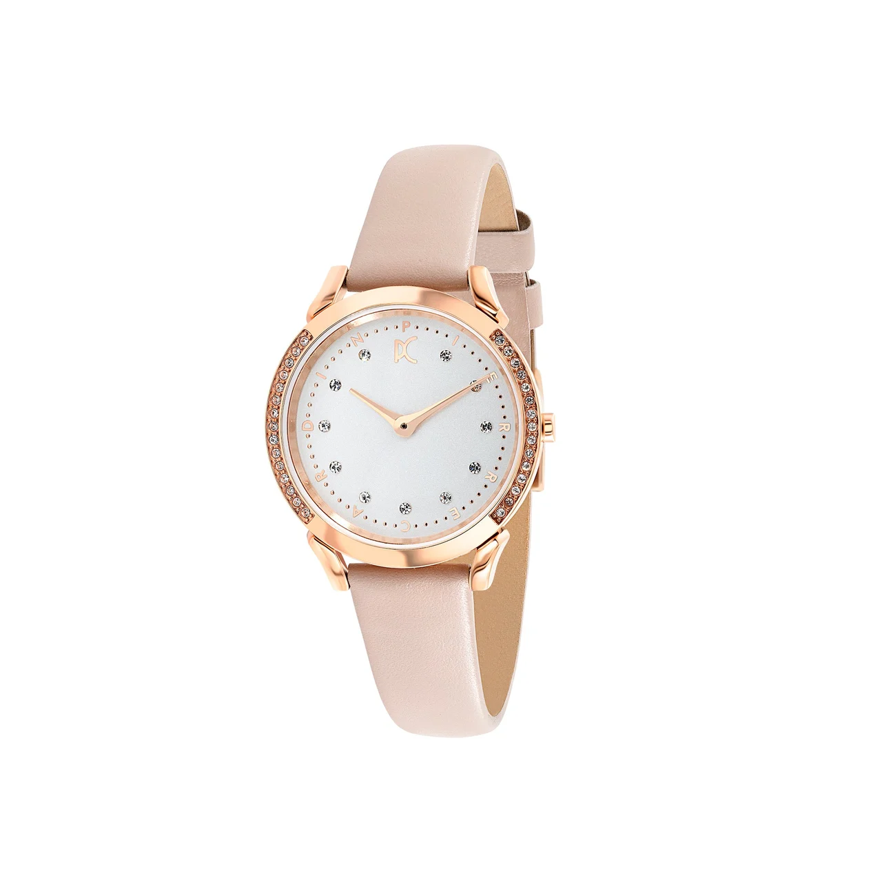 PIGALLE WOMENS Pigalle Rose Gold Watch with Crystals and Leather Strap CPI.2577 32 mm kol saati