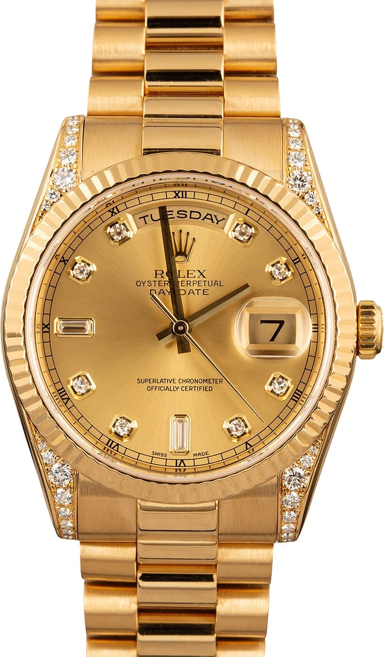 Rolex Day-Date President 18k Yellow Gold 118338 kol saati