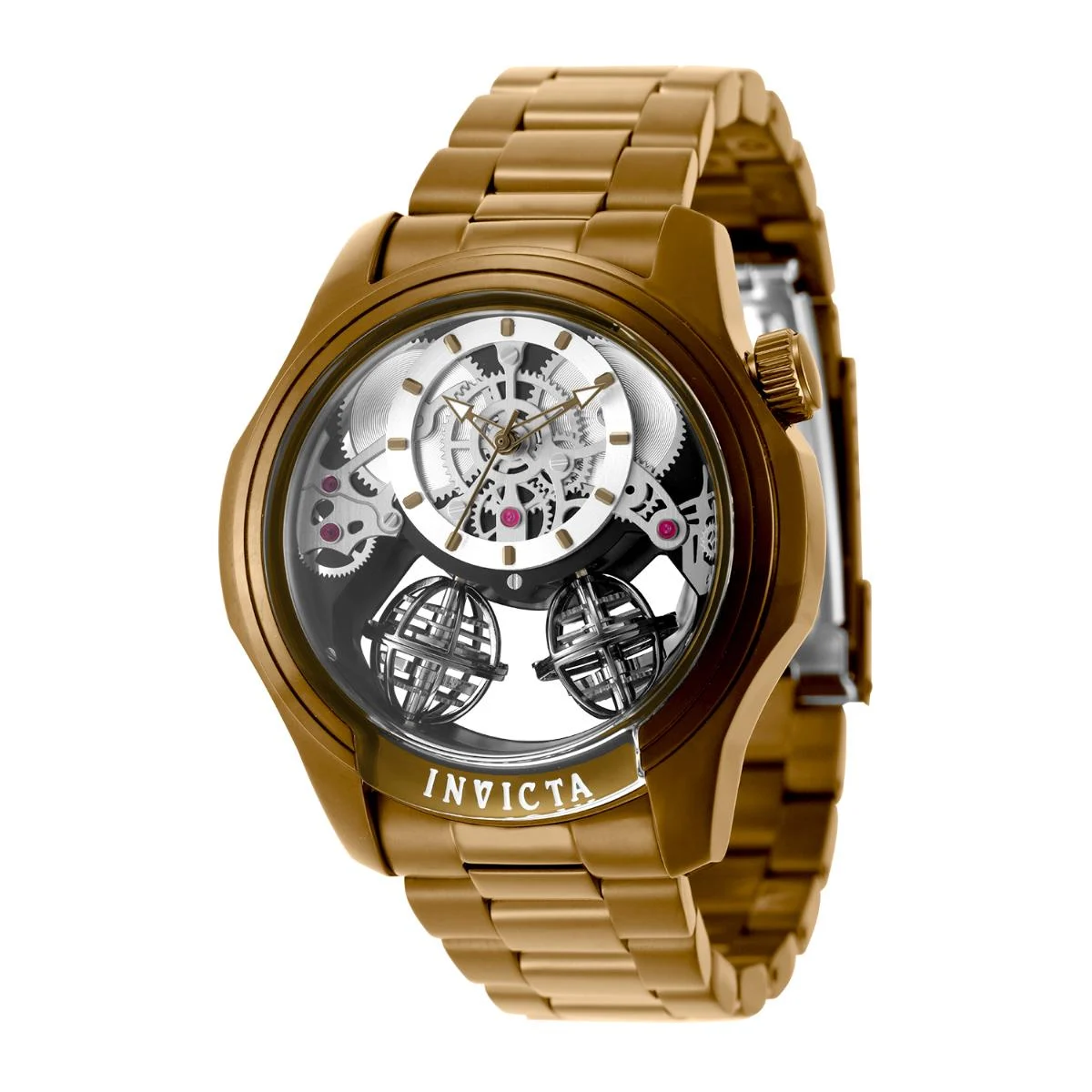 Invicta Specialty Twin-Axis Watch - 46mm, Brown (50776) 46 mm kol saati