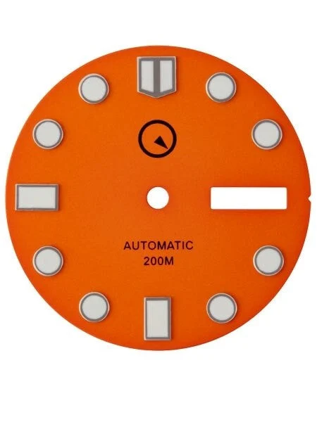 Islander Orange Dial with SuperLuminova for Seiko 7S26, NH36 and 4R36 Movements #D04 29 mm kol saati