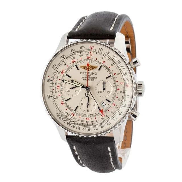Breitling Navitimer B04 Chronograph GMT 48 Silver Dial AB044121/G783 kol saati