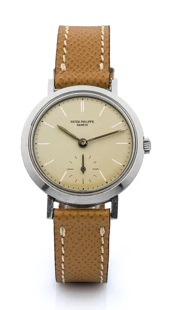 Patek Philippe PATEK PHILIPPE, REF. 3419, STEEL A fine and very rare, manual wind, stainle