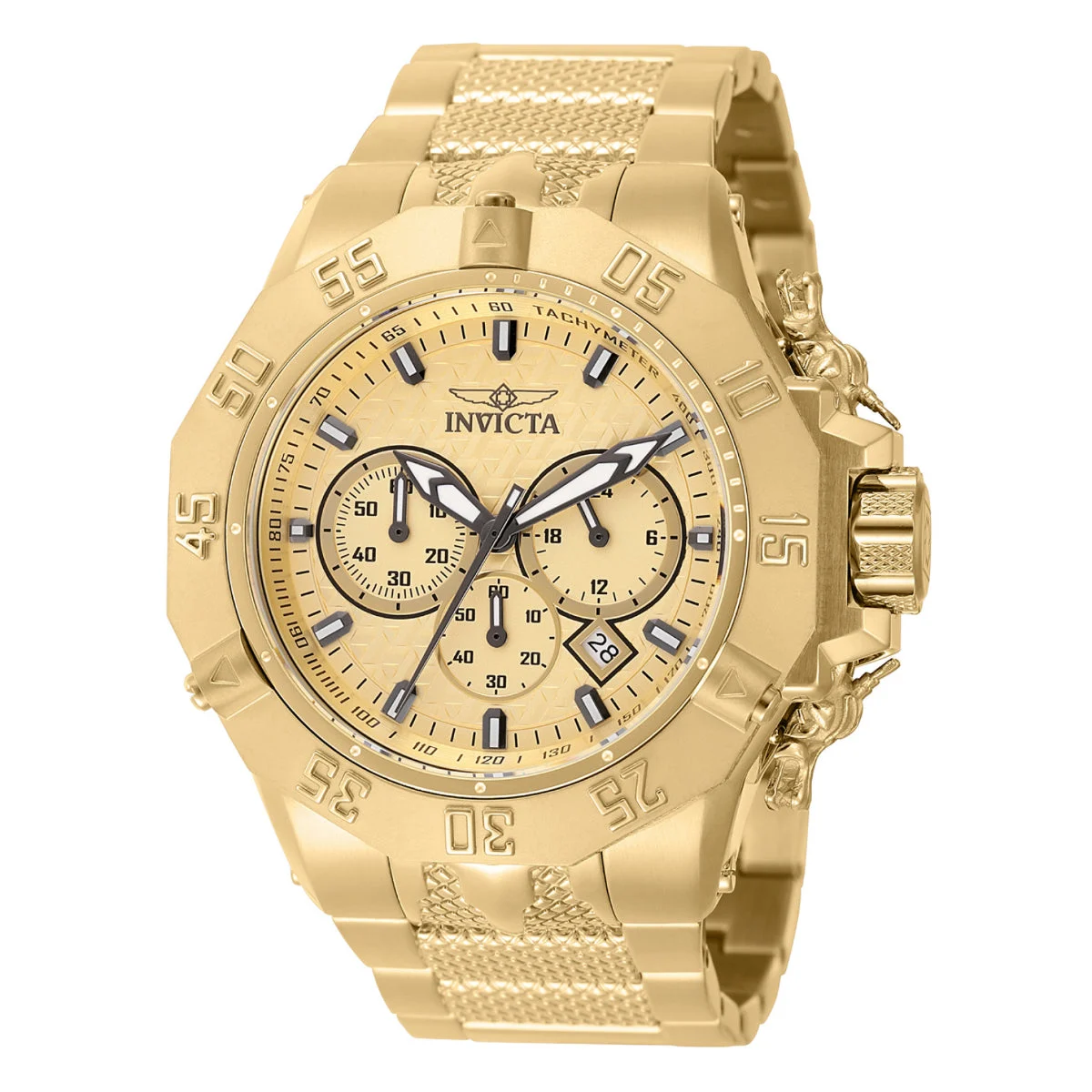 Invicta Subaqua Poseidon Watch - 53.8mm, Gold (48358) kol saati