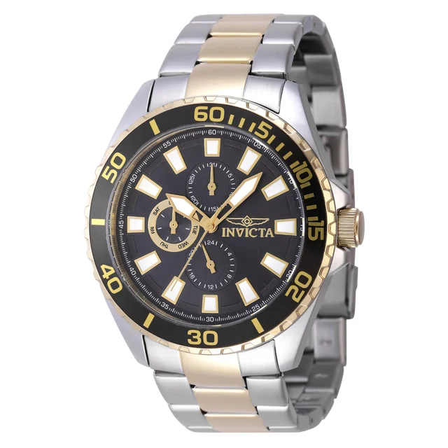 Invicta Pro Diver Ironwave Watch - 46mm. Gold. Steel (47557) kol saati