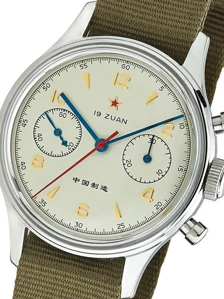 Seagull 1963 Scratch and Dent - Hand Wind Mechanical Chronograph with Acrylic Crystal #6345A-2901 8 SND616 38 mm kol saati