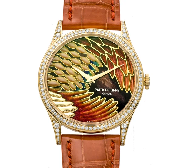 Patek Philippe PATEK PHILIPPE REF. 5077-015 CHAMPLEVÉ & CLOISONNÉ ENAMEL AND DIAMONDS Extr