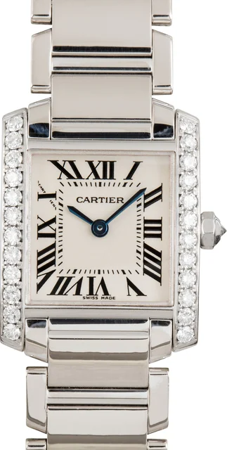 Cartier CARTIER REF. WE1002S3,TANK FRANCAISE, 18K WHITE GOLD kol saati