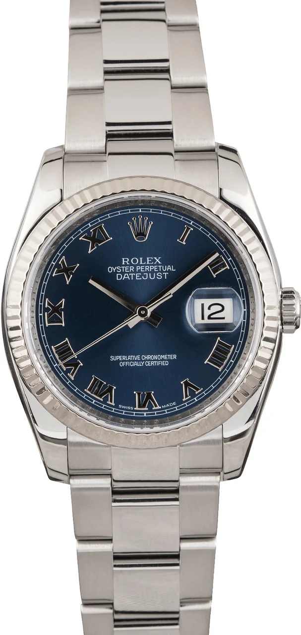 Rolex Datejust 116234 Blue Dial Oyster 116234BLRO 36 mm kol saati
