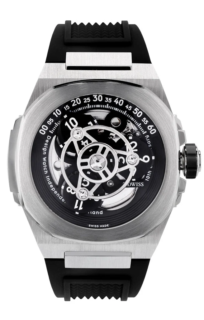 DWISS DWISS M3W M3W-black-rubber 42 mm kol saati