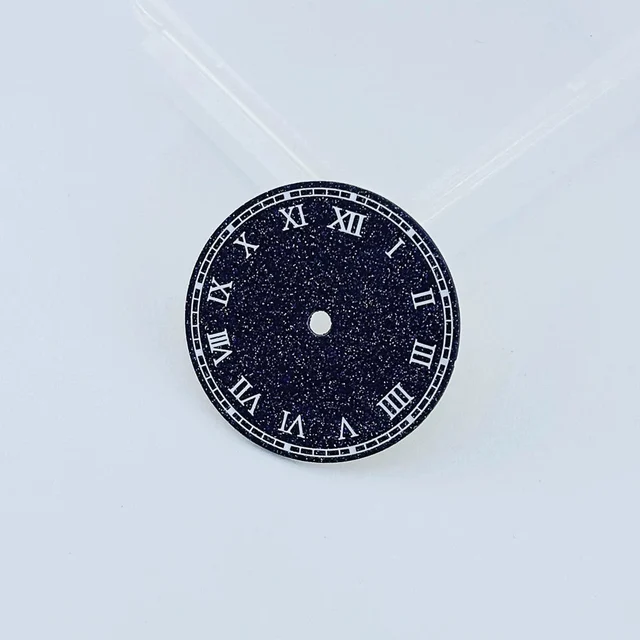 Tandorio Dial True Starry Sky Dial 28.5mm Blue Gold Sand Roman Numerical Dial 600323273759