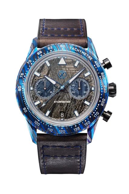 Zelos Starfighter ZircTi Chronograph 'Meteorite' Limited Edition kol saati