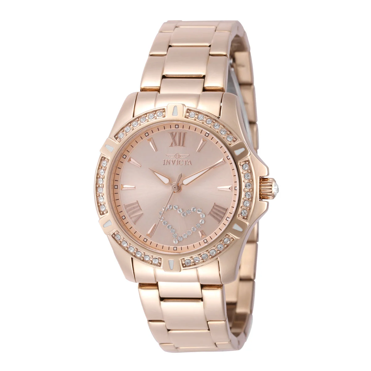Invicta Angel Luvora Watch - 34.5mm. Rose Gold (49843) 34.5 mm kol saati