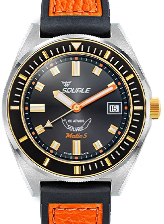 Squale Matic S Two-Tone HydroLeather MATICGBKBK.RLOR/SQ kol saati