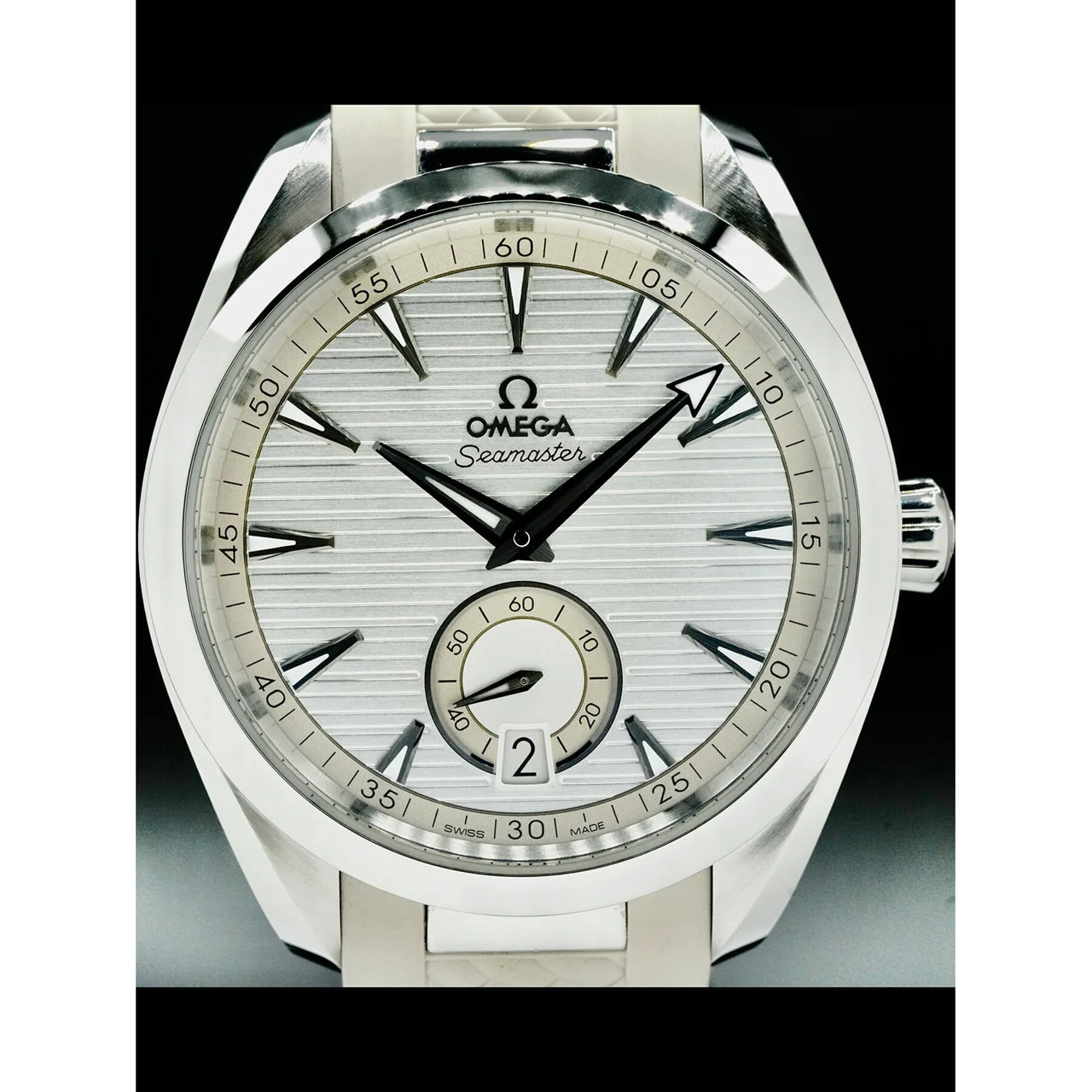 OMEGA Aqua Terra 150M Small Seconds Silver Dial 210000039086 41 mm kol saati