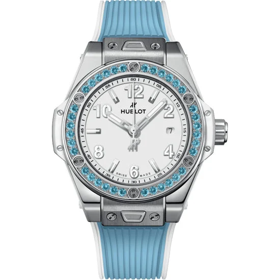 Hublot One Click Joyful Steel Sky Blue 485.SL.2210.RX.1207 kol saati