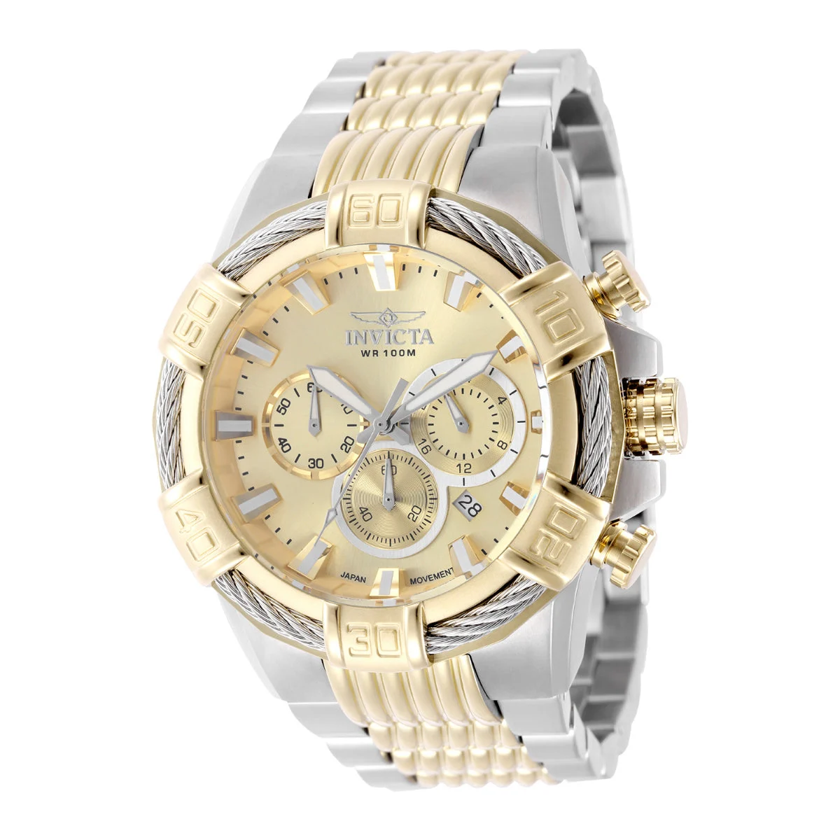 Invicta Bolt Watch - 51mm, Gold, Steel (ZG-49902) 51 mm kol saati
