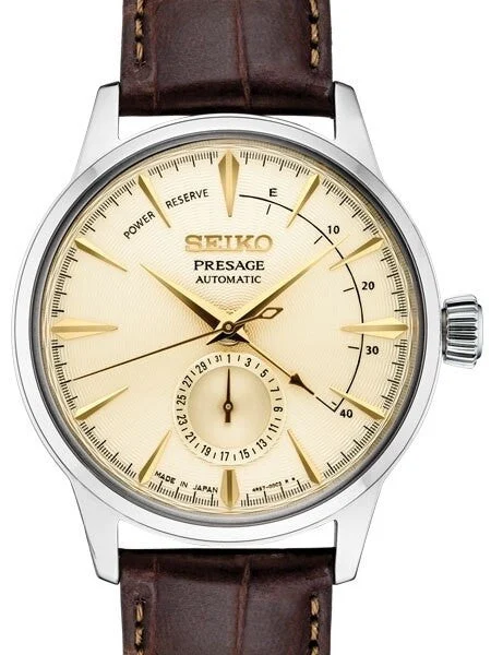 Seiko Presage Automatic Dress Watch with Power Reserve Indicator #SSA387 40.5 mm kol saati