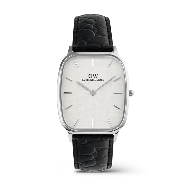 DANIEL WELLINGTON Marlon Black Croc Belly Linen Silver DW00100953 kol saati