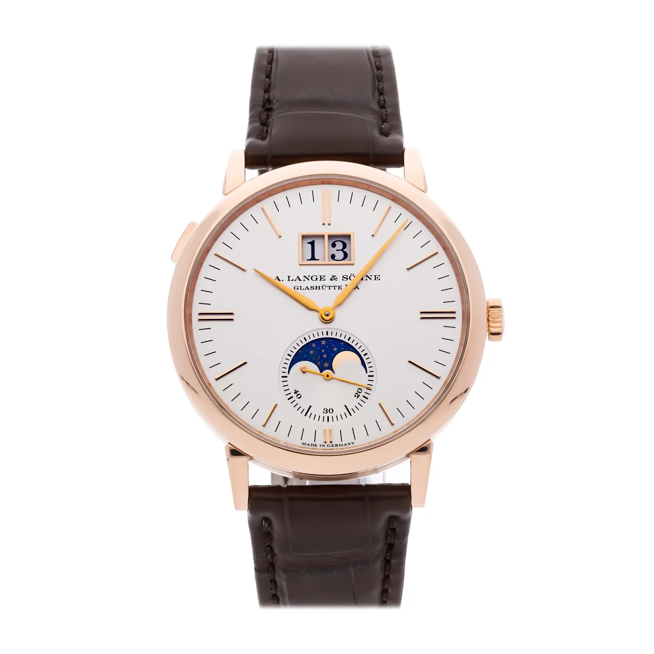A. Lange & Sohne Lange & Söhne Saxonia 384.032 40MM Rose Gold Moonphase A. Lange & Söhne Saxonia 384.032 40MM Rose Gold Moonphase 40 mm kol saati