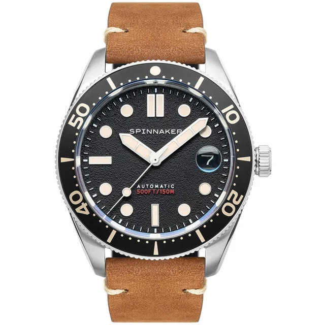 Spinnaker Croft Anchor Black 150-Meter Automatic Dive Watch #SP-5100-01 kol saati