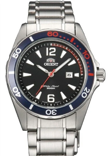 Orient Meter Ms. Diver Quartz Watch on a Stainless Steel Bracelet #SZ3V001B 33 mm kol saati