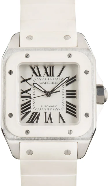 Cartier Santos de W20122U2 White Dial kol saati
