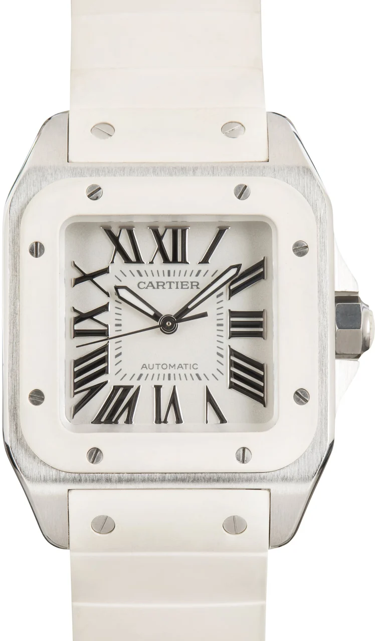 Cartier Santos de W20122U2 White Dial 33 mm kol saati