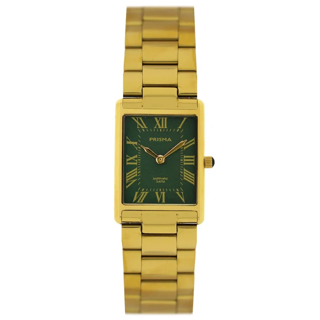 Prisma Baroness Gold Green Steel Prisma P.2357 Baroness Gold Green Steel kol saati