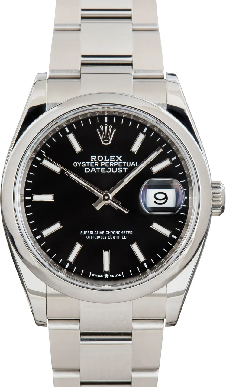 Rolex Datejust Ref. 126200 Black Dial 36 mm kol saati