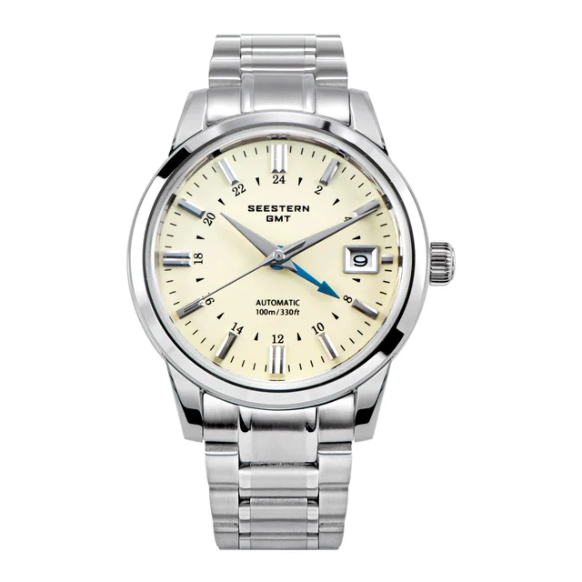 Sugess Seestern S446 GMT Watch Creamy Dial (Seiko NH34 GMT movement) seestern-446-gmt-watc