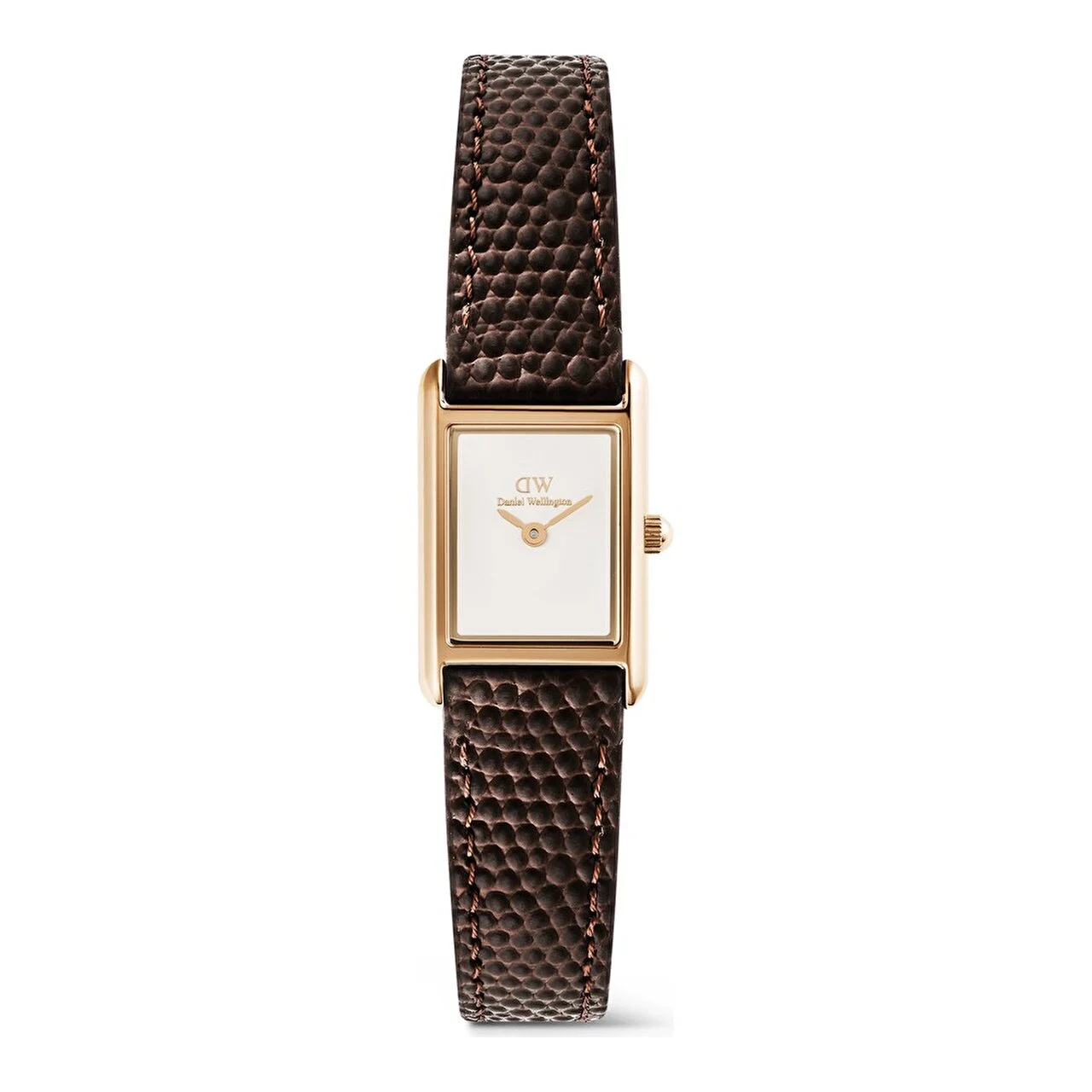 DANIEL WELLINGTON Bound Mini Dark Brown Lizard White Rose G DW00600908 17 mm kol saati