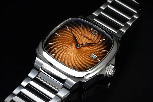 Vesuviate Attivo Guilloché Edition – Orange/Brown kol saati