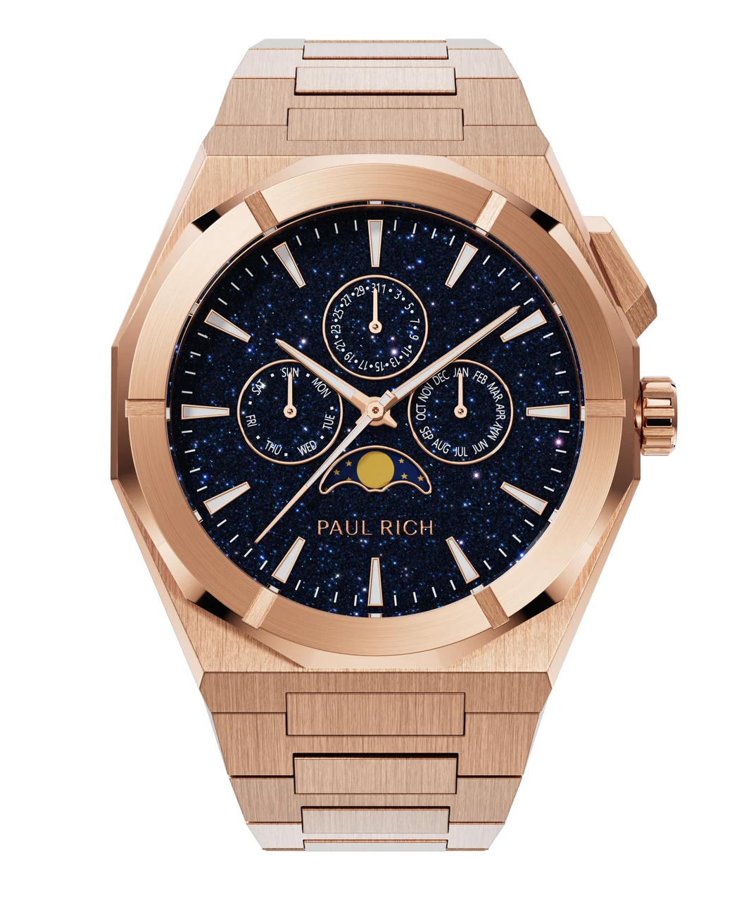 Paul Rich Star Dust II MoonphasePR88II - Rose Gold 43 mm kol saati